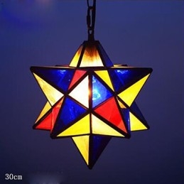 Lampada a sospensione a goccia con stelle, 30 cm