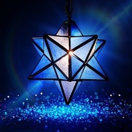 Lampada a sospensione a goccia con stelle, 30 cm