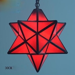 Lampada a sospensione a goccia con stelle, 30 cm