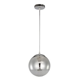 Lampada a sospensione a sfera 1 luce cromata