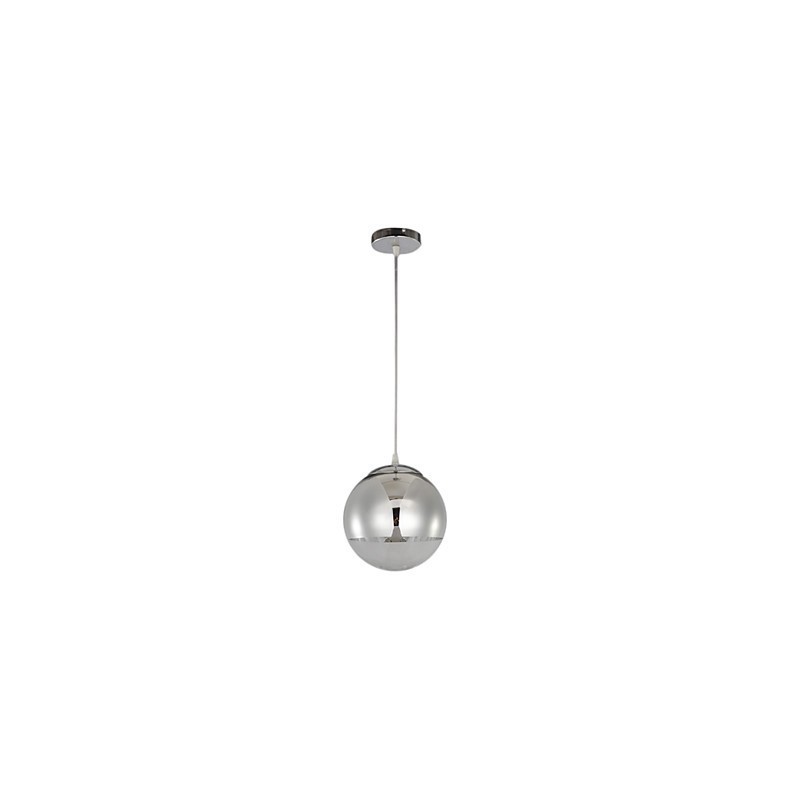 Lampada a sospensione a sfera 1 luce cromata