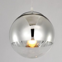 Lampada a sospensione a sfera 1 luce cromata