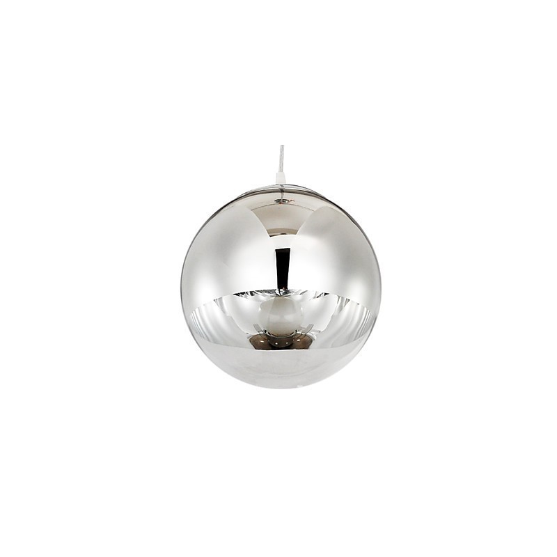 Lampada a sospensione a sfera 1 luce cromata