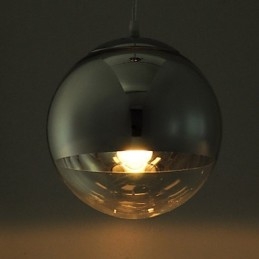 Lampada a sospensione a sfera 1 luce cromata