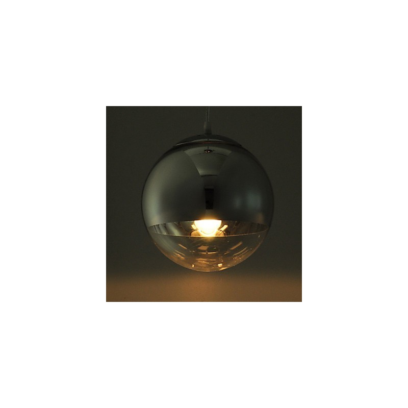 Lampada a sospensione a sfera 1 luce cromata