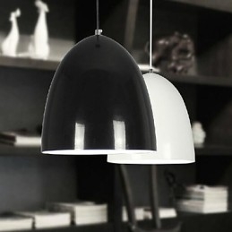 Lampada a sospensione in metallo verniciato moderna e contemporanea, 1 lampadina E26/E27, 25 cm