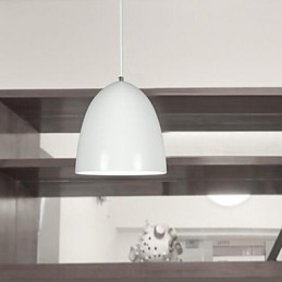 Lampada a sospensione in metallo verniciato moderna e contemporanea, 1 lampadina E26/E27, 25 cm