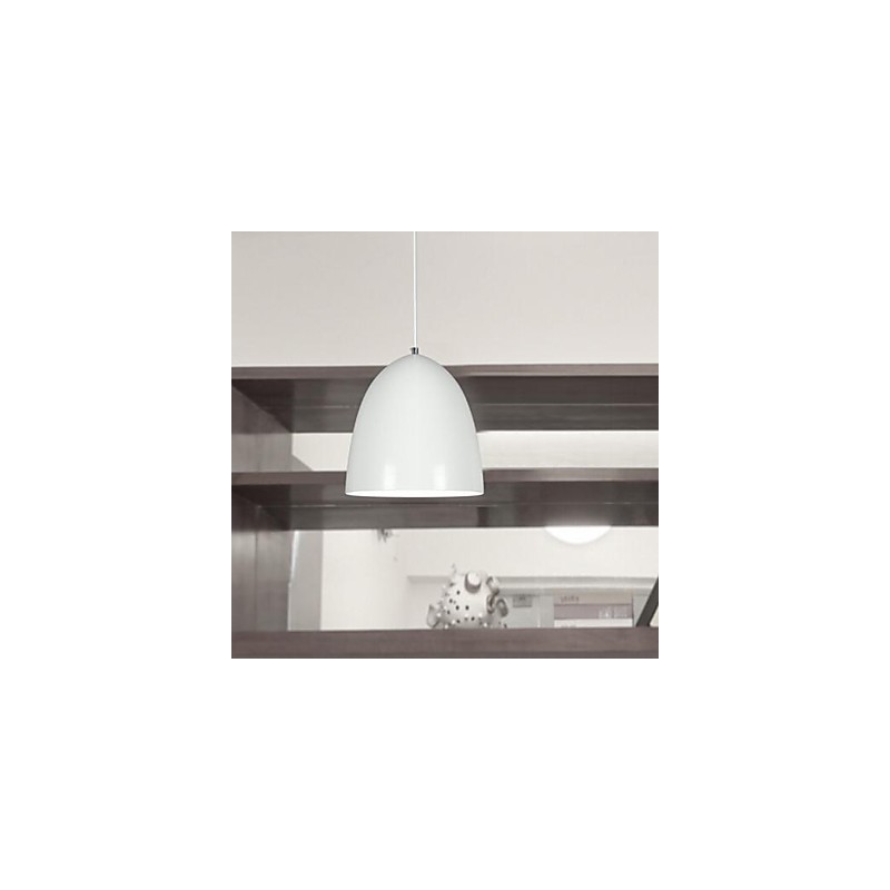Lampada a sospensione in metallo verniciato moderna e contemporanea, 1 lampadina E26/E27, 25 cm