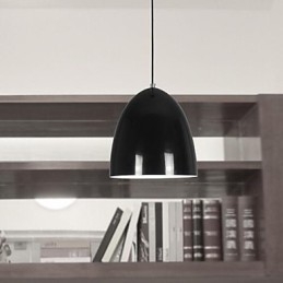 Lampada a sospensione in metallo verniciato moderna e contemporanea, 1 lampadina E26/E27, 25 cm