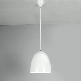 Lampada a sospensione in metallo verniciato moderna e contemporanea, 1 lampadina E26/E27, 25 cm