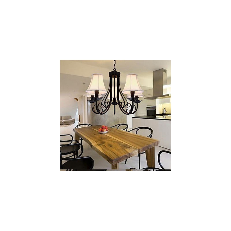 Lampadario classico tradizionale in ottone antico, 1 livello, 60 cm
