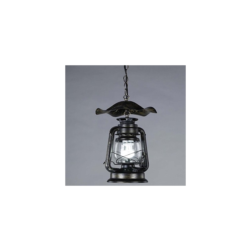 Lampada a sospensione vintage in ottone stile lanterna 1 luce