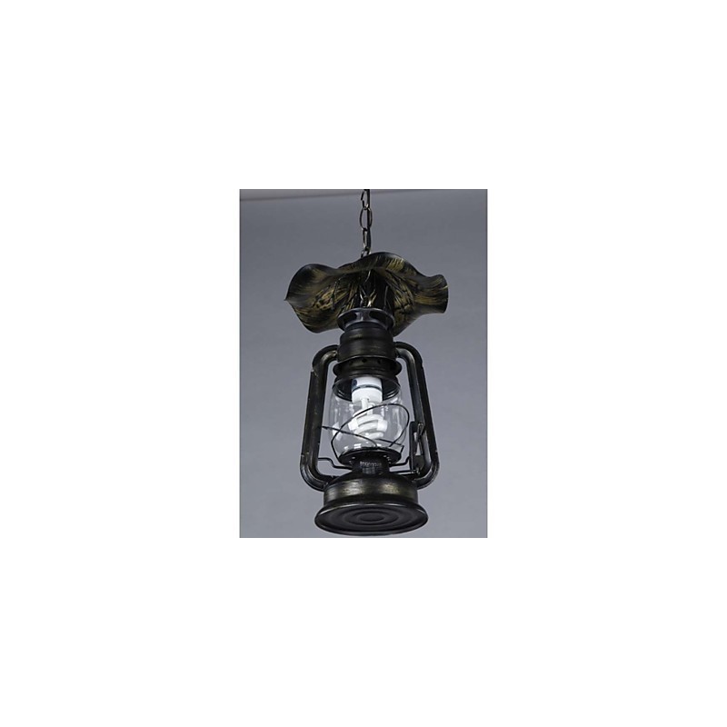 Lampada a sospensione vintage in ottone stile lanterna 1 luce