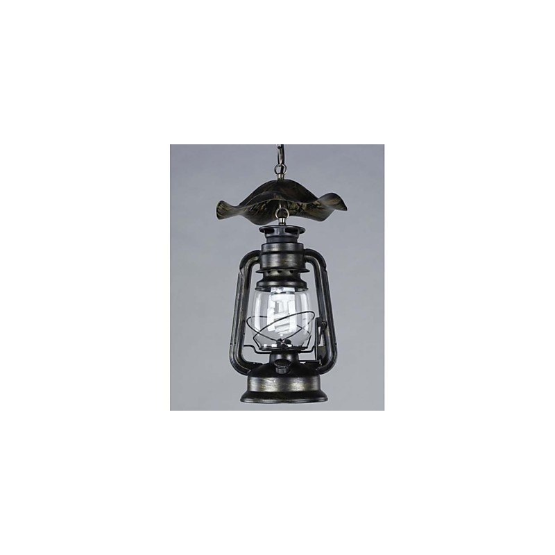 Lampada a sospensione vintage in ottone stile lanterna 1 luce