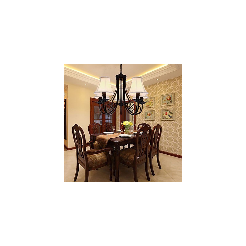 Lampadario classico tradizionale in ottone antico, 1 livello, 60 cm