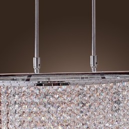 Lampada a sospensione in cristallo elettroplaccato moderna e contemporanea