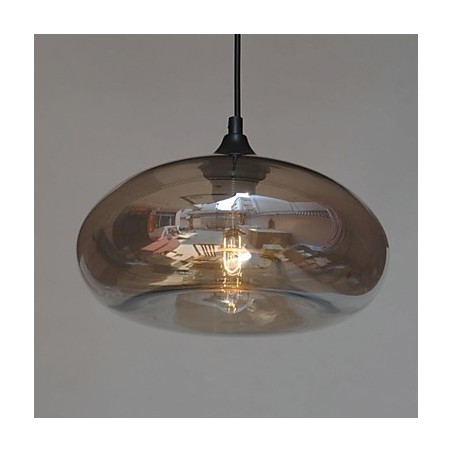 Lampada a sospensione mini globo in vetro grigio, stile moderno, tradizionale e rustico