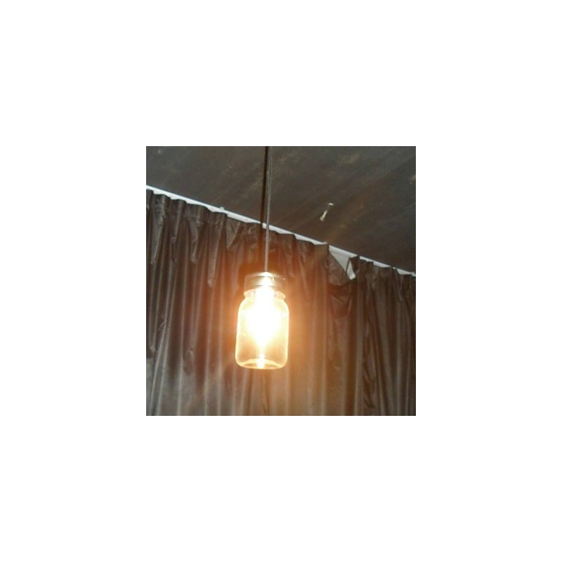 Lampada a sospensione moderna minimalista a 1 luce a forma di bottiglia in vetro trasparente
