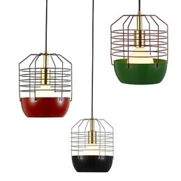 Lampada a sospensione mini a ragnatela 1 luce in acciaio al carbonio, luce a goccia