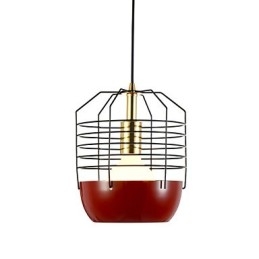 Lampada a sospensione mini a ragnatela 1 luce in acciaio al carbonio, luce a goccia