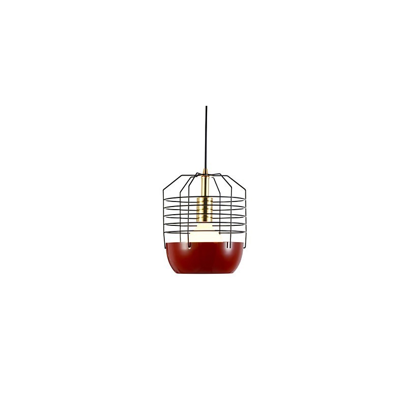 Lampada a sospensione mini a ragnatela 1 luce in acciaio al carbonio, luce a goccia