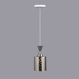 Lampada a sospensione in vetro cromato Dream con incisione laser