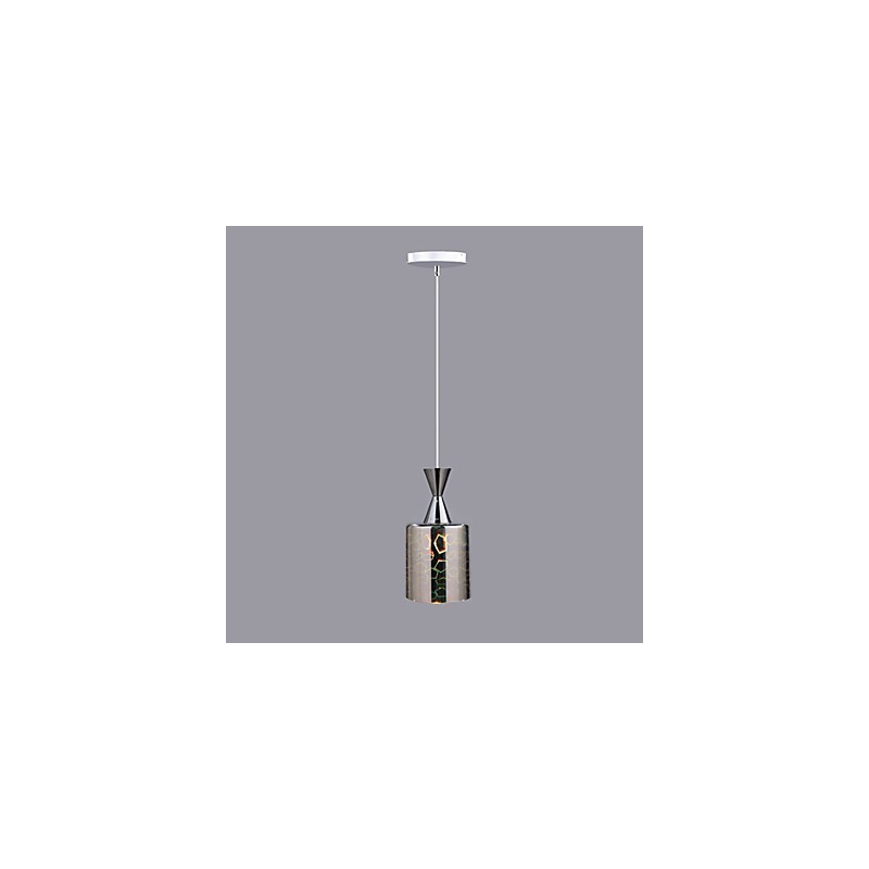 Lampada a sospensione in vetro cromato Dream con incisione laser