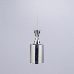 Lampada a sospensione in vetro cromato Dream con incisione laser