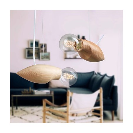 Lampada a sospensione artistica retrò in stile legno, a forma di ape, 3 luci E26/E27