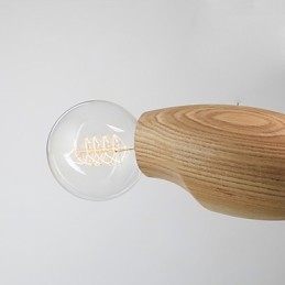 Lampada a sospensione artistica retrò in stile legno, a forma di ape, 3 luci E26/E27