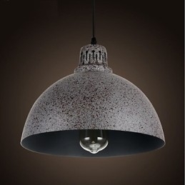 Lampada a sospensione vintage in metallo grigio 1 luce E26/E27