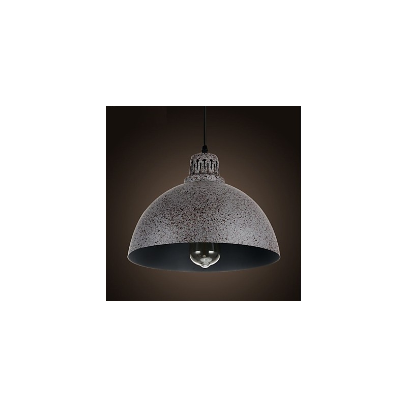 Lampada a sospensione vintage in metallo grigio 1 luce E26/E27