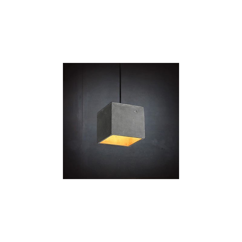 Lampada a sospensione retrò contemporanea in cemento