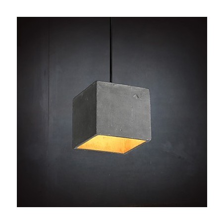 Lampada a sospensione retrò contemporanea in cemento