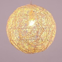 Lampadario a globo in metallo cromato