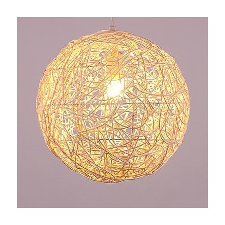 Lampadario a globo in metallo cromato