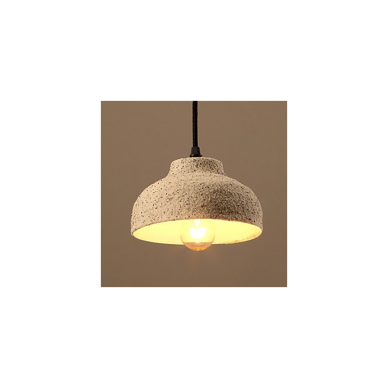 Lampada a sospensione in ceramica color sabbia, 3 lampadine