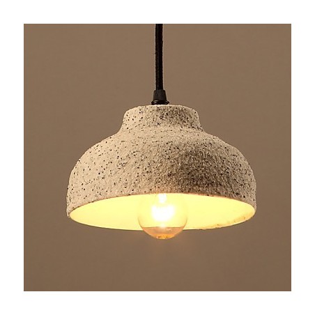 Lampada a sospensione in ceramica color sabbia, 3 lampadine