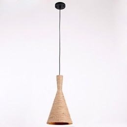 Lampadario a sospensione Mini Style moderno in corda beige