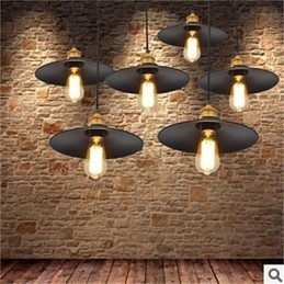 Lampadario a sospensione in ferro retrò minimalista 1 luce