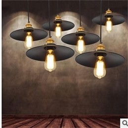 Lampadario a sospensione in ferro retrò minimalista 1 luce