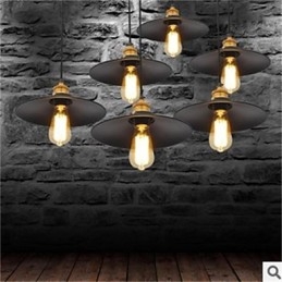 Lampadario a sospensione in ferro retrò minimalista 1 luce