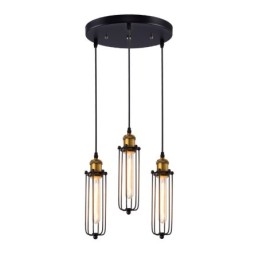 Lampada a sospensione industriale creativa stile antico testa singola in metallo