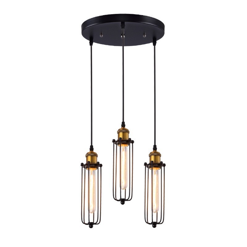 Lampada a sospensione industriale creativa stile antico testa singola in metallo