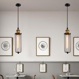 Lampada a sospensione industriale creativa stile antico testa singola in metallo