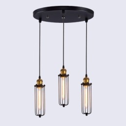 Lampada a sospensione industriale creativa stile antico testa singola in metallo