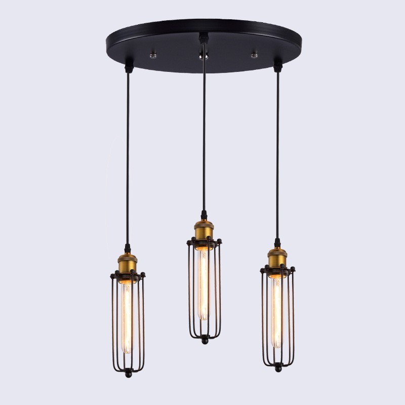 Lampada a sospensione industriale creativa stile antico testa singola in metallo