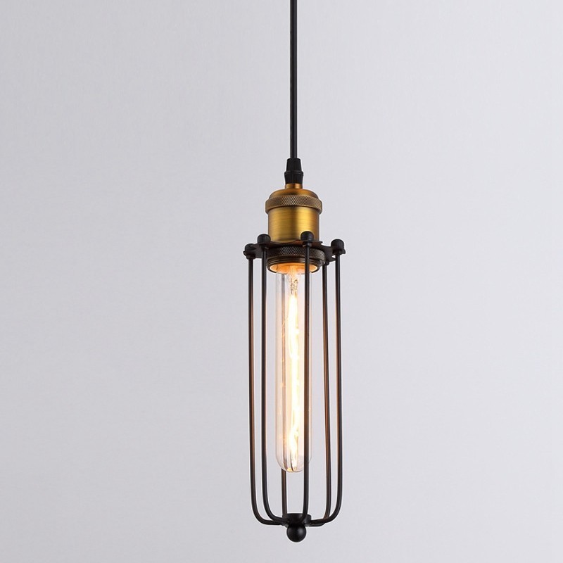 Lampada a sospensione industriale creativa stile antico testa singola in metallo