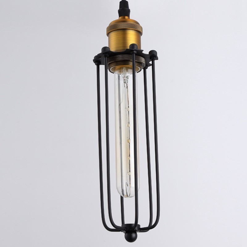 Lampada a sospensione industriale creativa stile antico testa singola in metallo