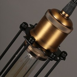 Lampada a sospensione industriale creativa stile antico testa singola in metallo